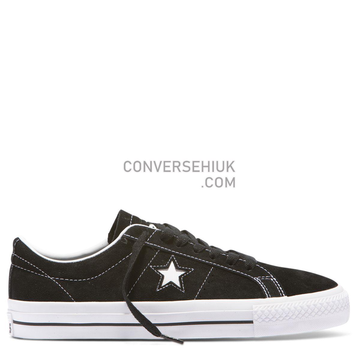 Converse CONS One Star Pro Suede Low Top Black Black/White/White 159579 Shoes Converse CONS One Star Pro Suede Low Top Black Black/White/White 159579 Shoes